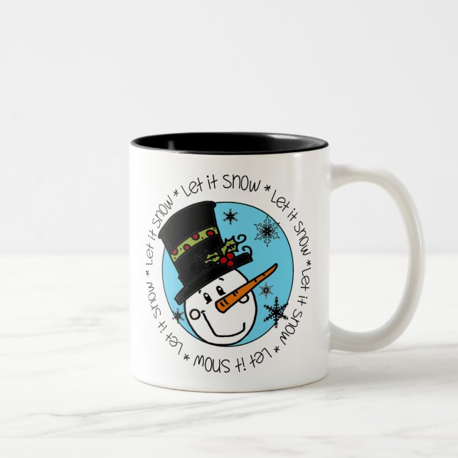 Tasse 2 Couleurs Snowman Laisser Neige (Droit)