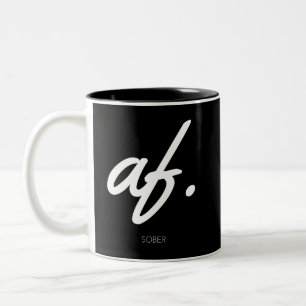 Tasse 2 Couleurs Sober AF - Dons sobers Hommes Femmes