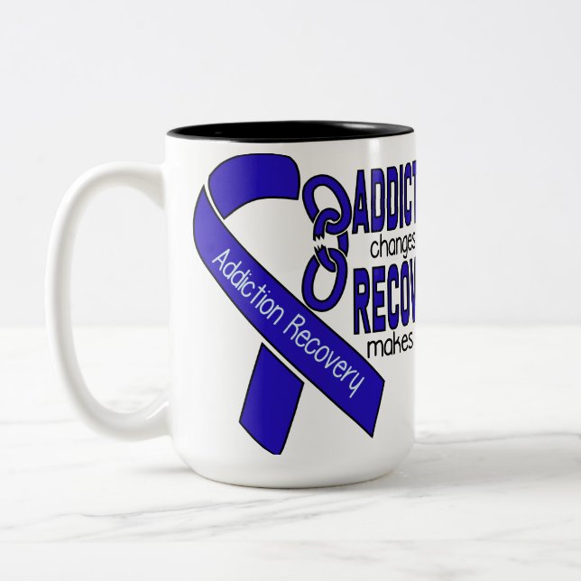 Tasse 2 Couleurs Sobriété du rétablissement de la dépendance (Gauche)