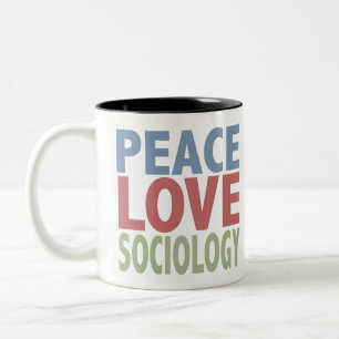 Tasse 2 Couleurs Sociologie d'amour de paix