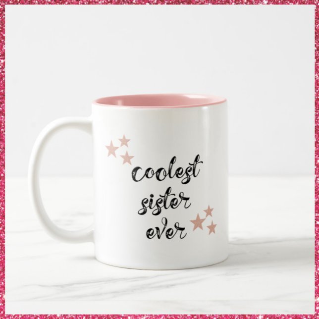 Tasse 2 Couleurs Soeur la plus froide noire et rose (Créateur téléchargé)