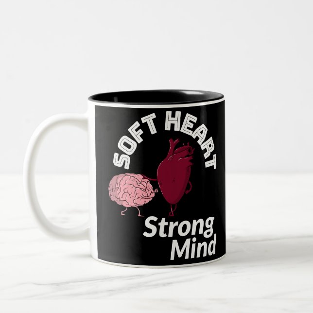 Tasse 2 Couleurs Soft Heart Strong Mind (Gauche)