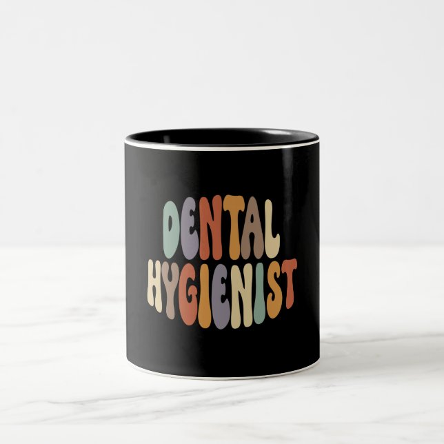 Tasse 2 Couleurs Soins dentaires Hygiéniste Fière Profession profes (Centre)