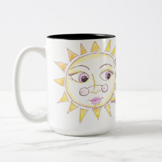 Tasse 2 Couleurs Soleil aux yeux clairs avec lunettes