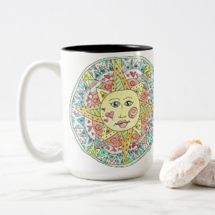 Tasse 2 Couleurs Soleil d'été festif