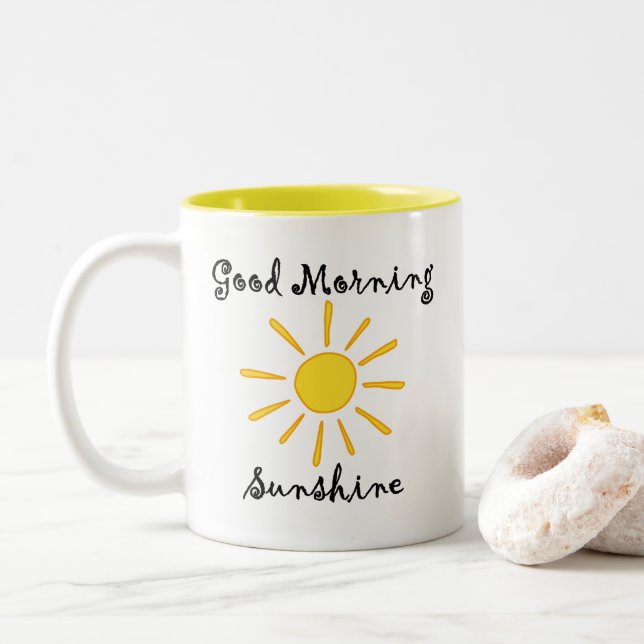 Tasse 2 Couleurs Soleil du bon matin (R) (Avec donut)