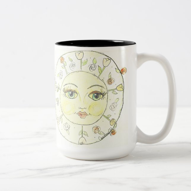 Tasse 2 Couleurs Soleil et fleurs - CBS dimanche matin (Droit)