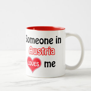 Tasse 2 Couleurs Someone in Austria loves me trouve