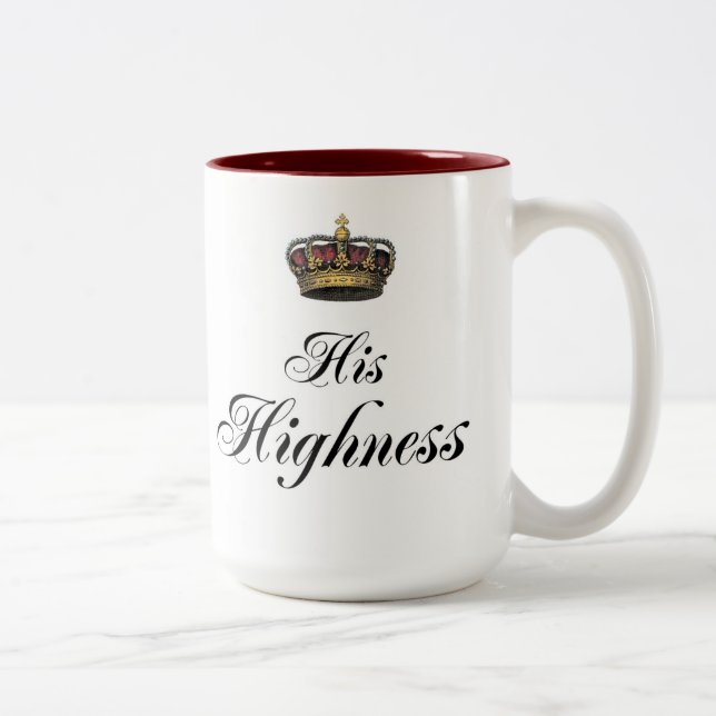 Tasse 2 Couleurs Son altesse (une partie du sien et du sien a (Droit)