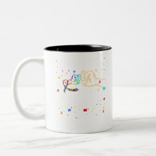 Tasse 2 Couleurs Son combat est ma mère autiste de la Sensibilisat