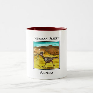 Tasse 2 Couleurs Sonoran Desert Road Runner Arizona