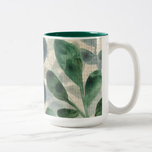 Tasse 2 Couleurs Sophistication verdoyante - Feuilles tropicaux