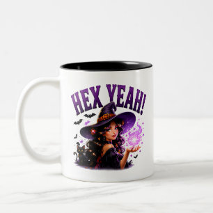 Tasse 2 Couleurs ✨ Sorcière drôle Citation de Halloween Pun 🧙