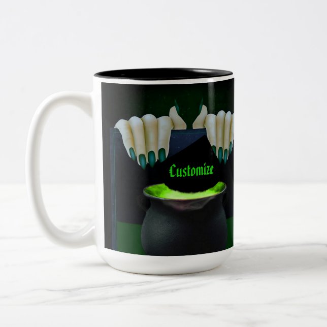 Tasse 2 Couleurs Sorcières noires et vertes (Gauche)