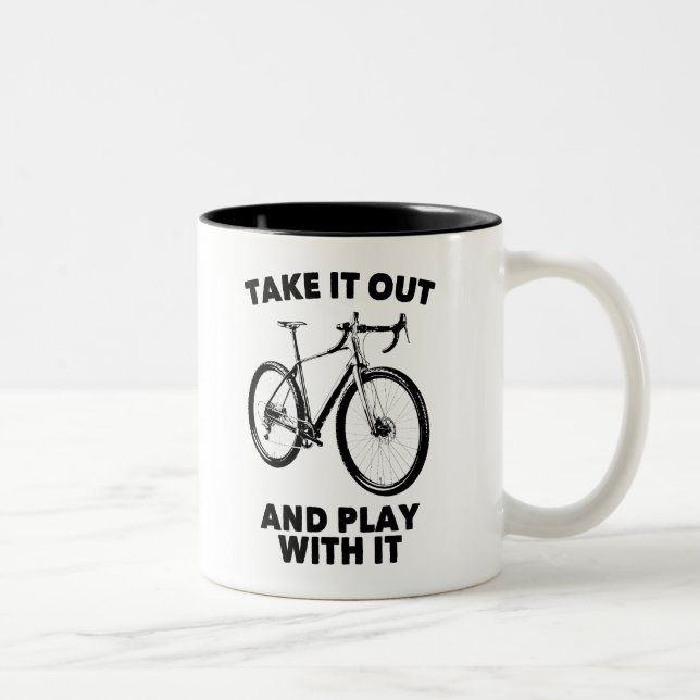 Tasse 2 Couleurs Sortez Et Jouez Avec Le Vélo (Droit)