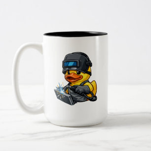 Tasse 2 Couleurs Soudeur Canard en Caoutchouc