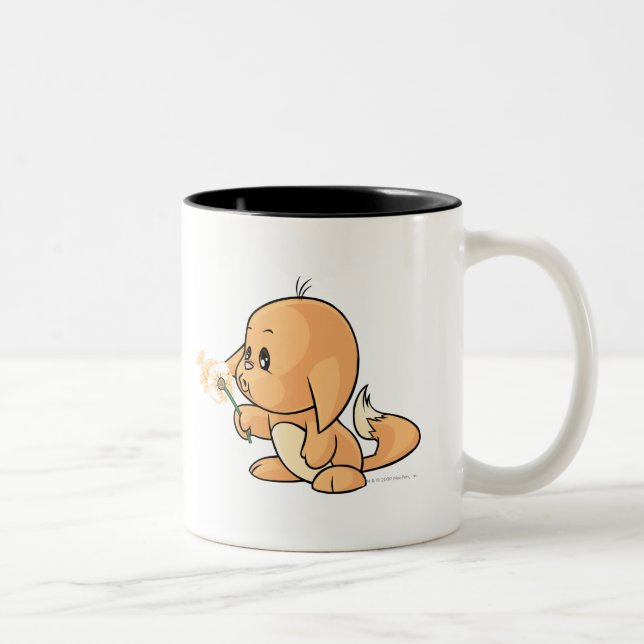 Tasse 2 Couleurs Souhait de Kacheek orange (Droit)