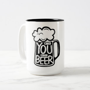 Tasse 2 Couleurs Souhaitez Que Vous Étiez Typographie De La Bière