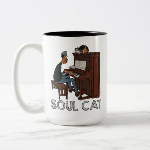 Tasse 2 Couleurs Soul  Joe et Mr Mittens au piano