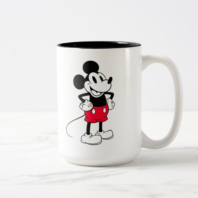 Tasse 2 Couleurs Souris classique Mickey | Une Véritable Origine (Droit)