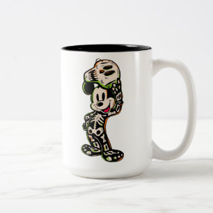Tasse 2 Couleurs Souris Mickey vintage Costume squelette