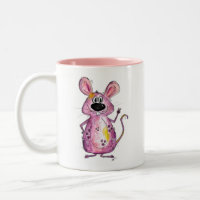 Souris mignonne violet blanc