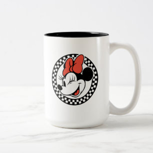 Tasse 2 Couleurs Souris miniature rétro classique À damiers