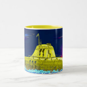 Tasse 2 Couleurs Sous-marin jaune