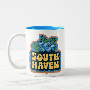 Tasse 2 Couleurs South Haven les années 70 Retro Michigan Vintage C