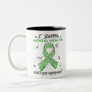 Tasse 2 Couleurs Soutien des dons de guerriers en santé mentale