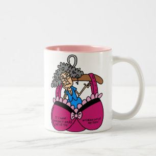 Tasse 2 Couleurs Soutiens-gorge et humour de rides