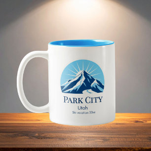 Tasse 2 Couleurs Souvenir de la station de ski Park City Utah