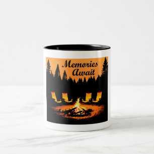 Tasse 2 Couleurs Souvenirs du camping en attente