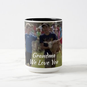 Tasse 2 Couleurs Souvenirs spéciaux Photo de famille Grand-mère Nou