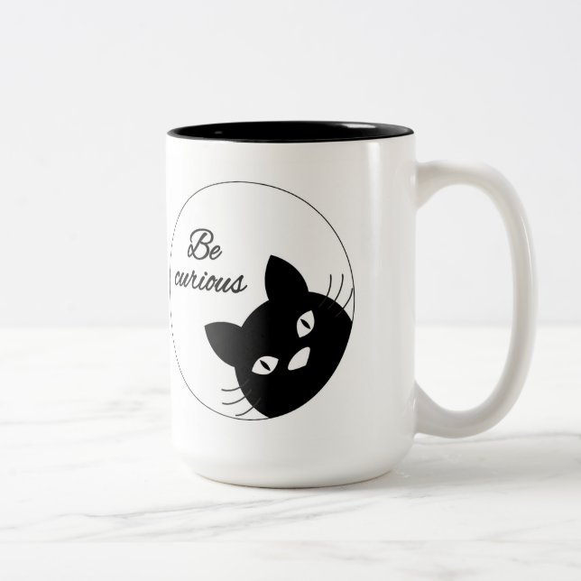 Tasse 2 Couleurs Soyez curieux (Droit)