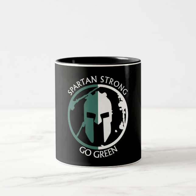 Tasse 2 Couleurs Spartan Strong Devenez écolo guerrier spartiate (Centre)