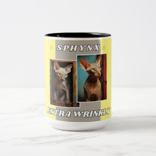 Tasse 2 Couleurs Sphynx chat extra ridée