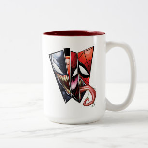Tasse 2 Couleurs Spider-Man   Vénom, Carnage et découpe Spider-Man