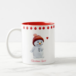 Tasse 2 Couleurs Spirit de Noël Snowman