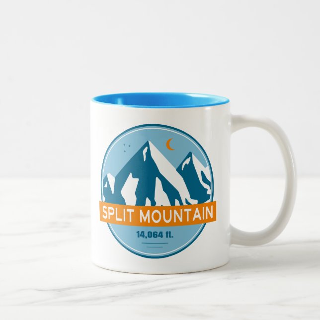 Tasse 2 Couleurs Split Mountain California Stars Moon (Droit)