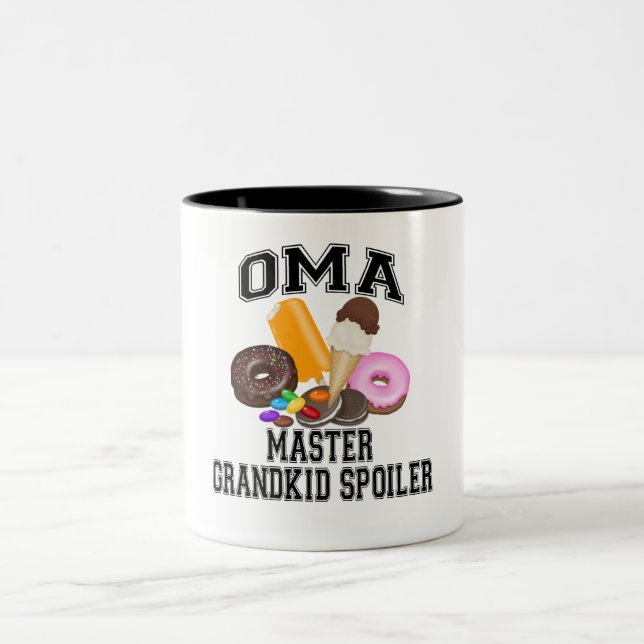 Tasse 2 Couleurs Spoiler Oma de Grandkid (Centre)