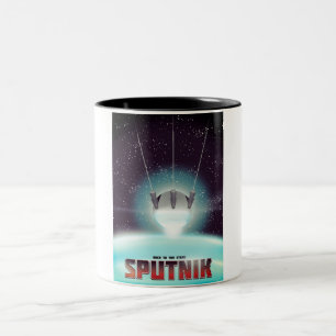 Tasse 2 Couleurs Spoutnik "course vers les étoiles"