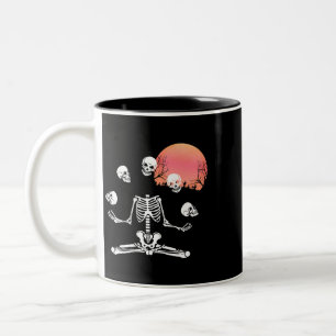 Tasse 2 Couleurs Squelette éffrayant Jonglage tête crâne Pleine lun