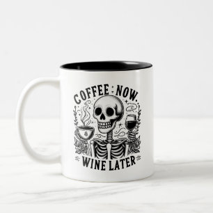 Tasse 2 Couleurs Squelette Sarcastique Drôle café