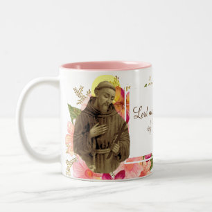 Tasse 2 Couleurs St Francis de l'amant d'Assisi de la paix