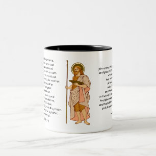 Tasse 2 Couleurs St. John the Baptist (RLS 06) avec des textes