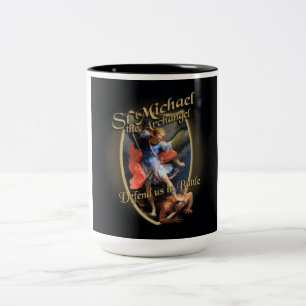 TASSE 2 COULEURS ST MICHAEL ARKHANGEL DÉFENDENT LES USA DANS LA