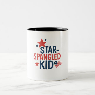 Tasse 2 Couleurs Star Spangled Kid - Jolie conception patriotique p