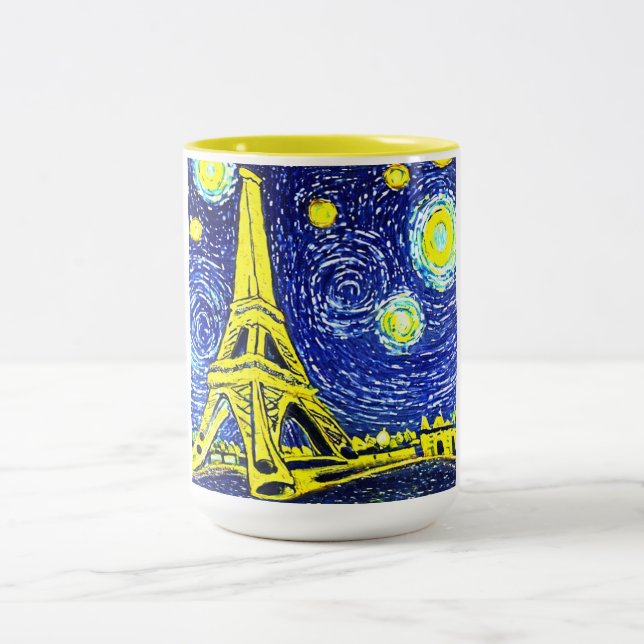 Tasse 2 Couleurs Starry Night Paris France (Centre)