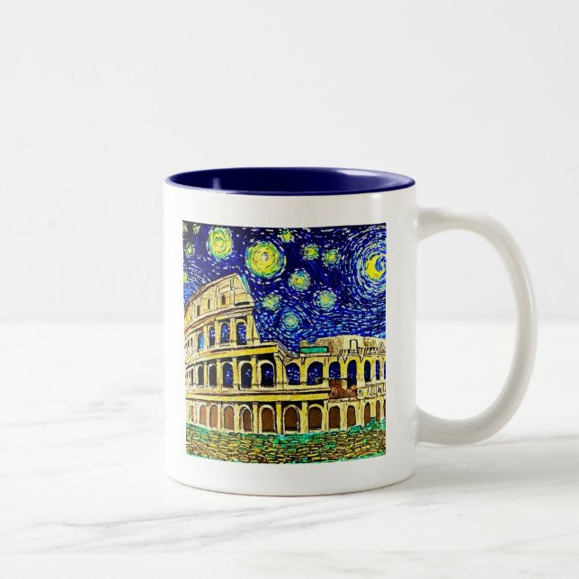 Tasse 2 Couleurs Starry Night Rome Italie (Droit)